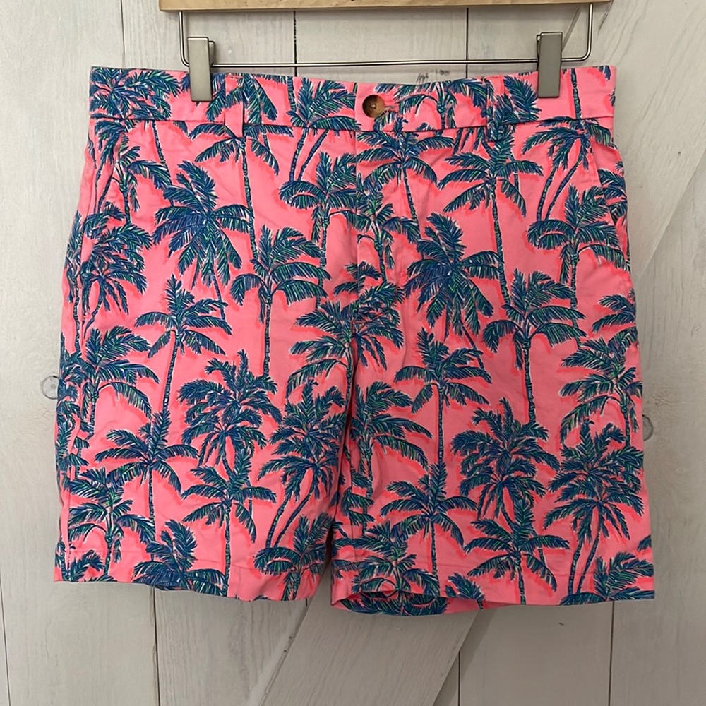 VINEYARD VINES Breaker short size 32 Tropical Hawaiian neon palm trees